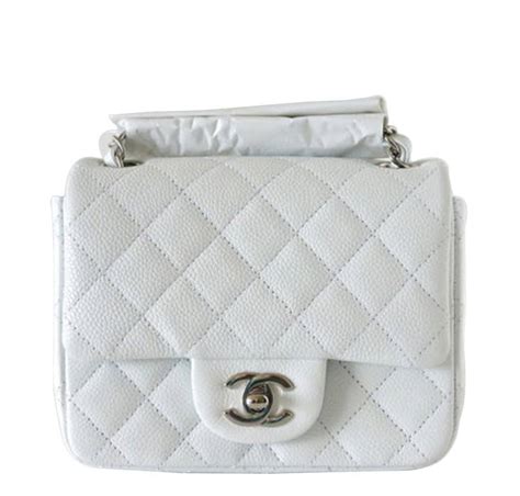 chanel mini square flap bag white|Chanel mini single flap bag.